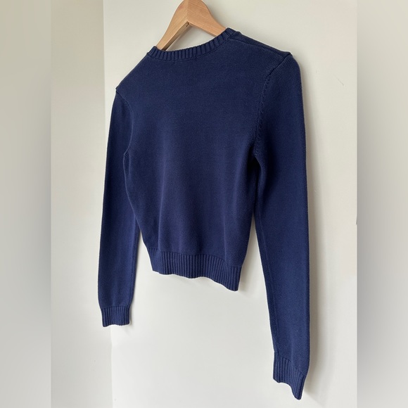 American Apparel - Cropped Sweater - Navy - Size M - Picture 3 of 9